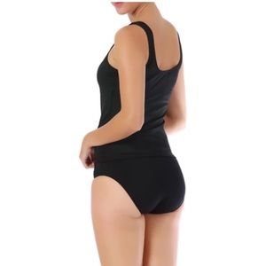 Instant Figure Compression Black Swimwear Tankini size 6